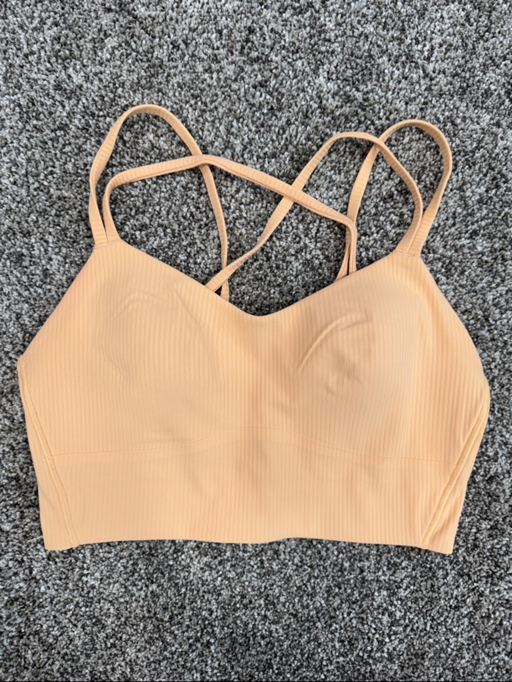 Lululemon Athletica Peach Strappy Sports Bra ~ Women's Size 6